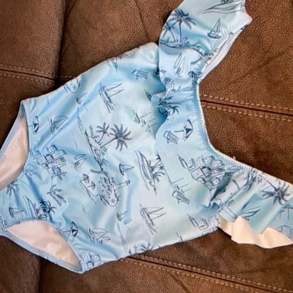 Adorable light nautical theme color design one piece